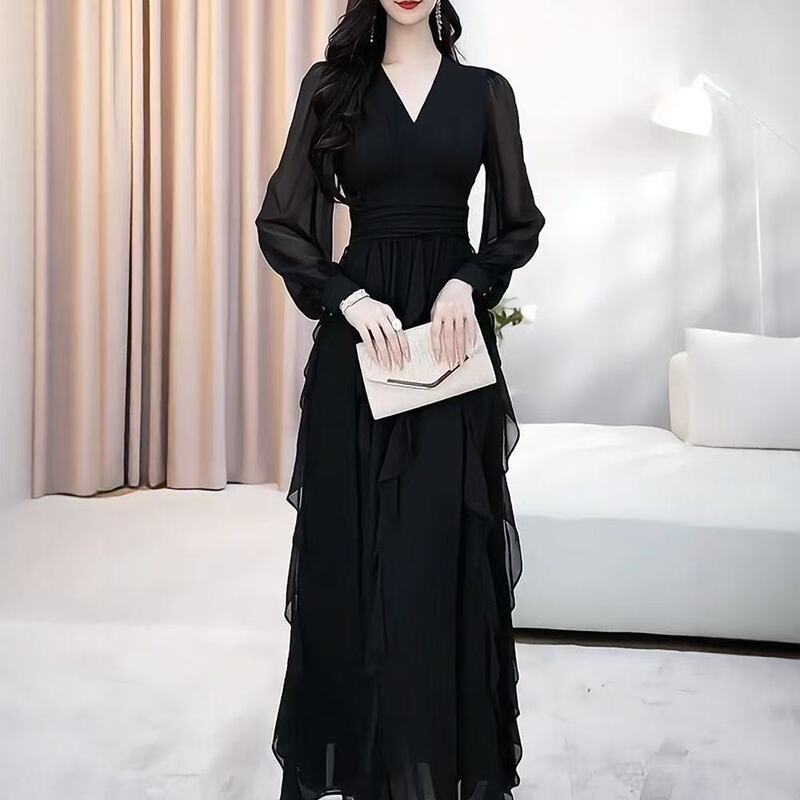 High-End Exquisite Lace Dress, White Women's Long Dress, 2025 Autumn New Style, Waist-Cinching Slimming Long Dress with Luxurious Elegance High-End Exquisite Lace Dress, White Women's Long Dress, 2025 Autumn New Style, Waist-Cinching Slimming Long Dress with Luxurious Elegance