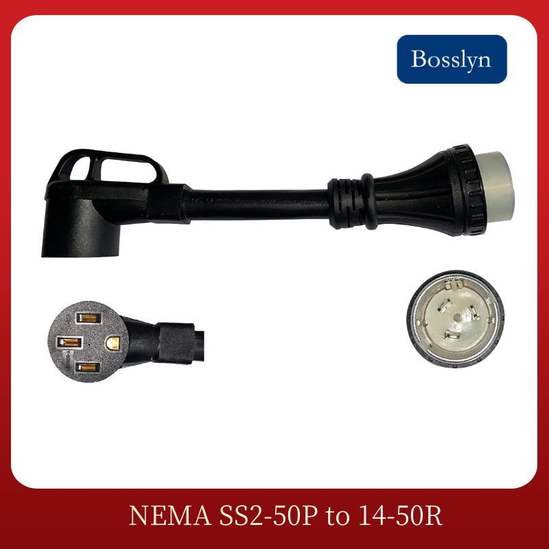 商家供应NEMA SS2-50P to 14-50R电源线 大功率50A发电机延长线