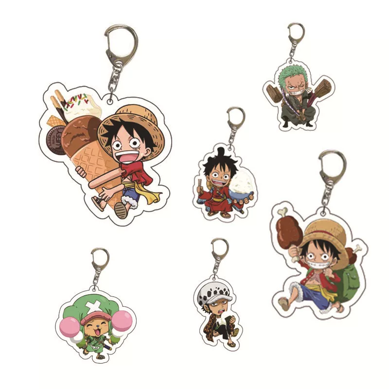 Аниме-брелок One Piece Ackle с Луффи Сауроном, прозрачный кулон, перекрестный, двухсторонний, своими руками