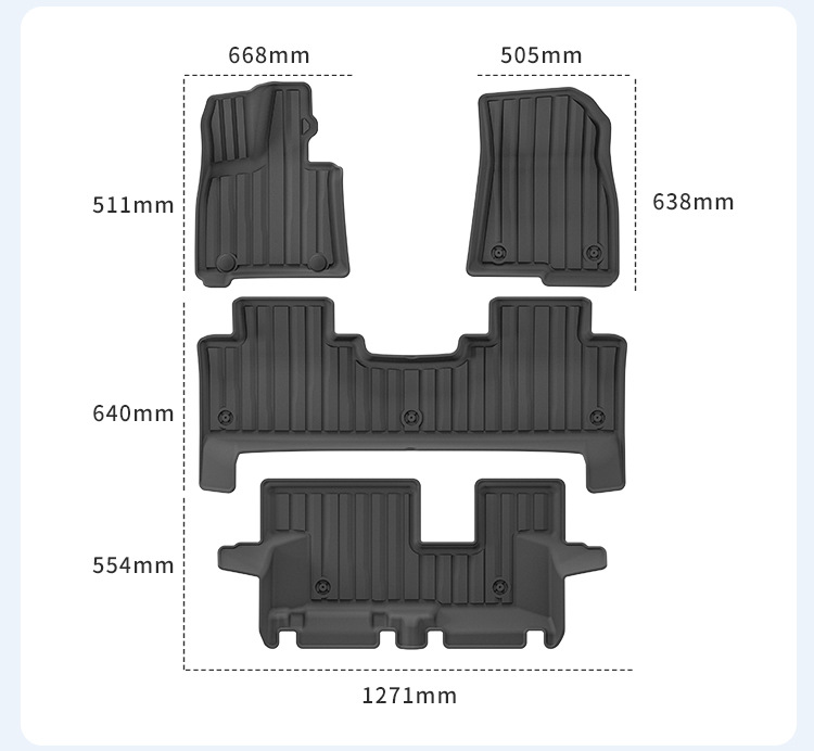 Suitable for 24 Models of Fangcheng Leopard 8 Car Floor Mats, Stain-Resistant Tpe Floor Mats, Special Car Floor Mats, Environmentally Friendly Trunk Mats
