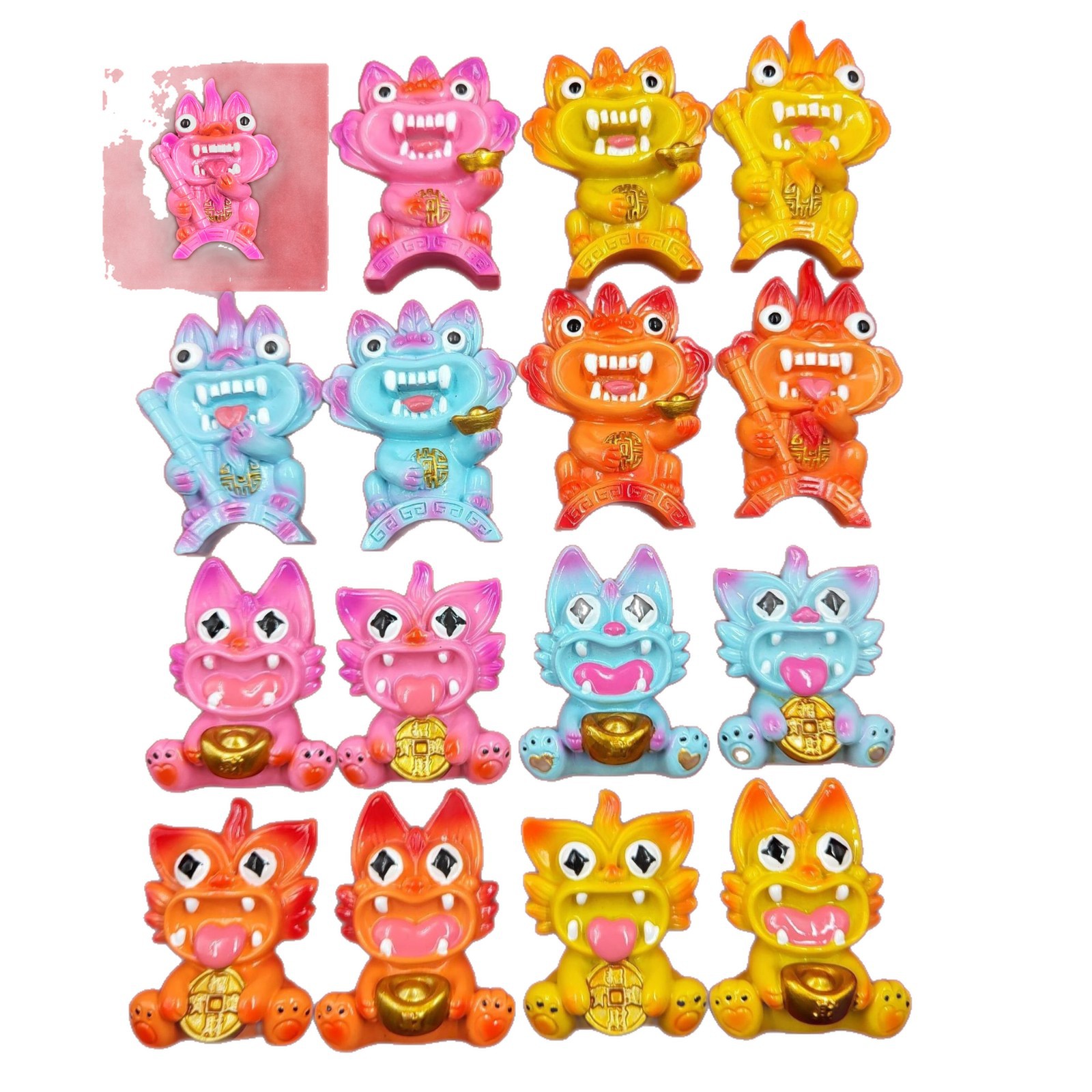 Colorido Yunnan auspicioso gato de azulejos refrigerador pegatinas de turismo conmemorativo PR regalo creativo fábrica de decoración directa