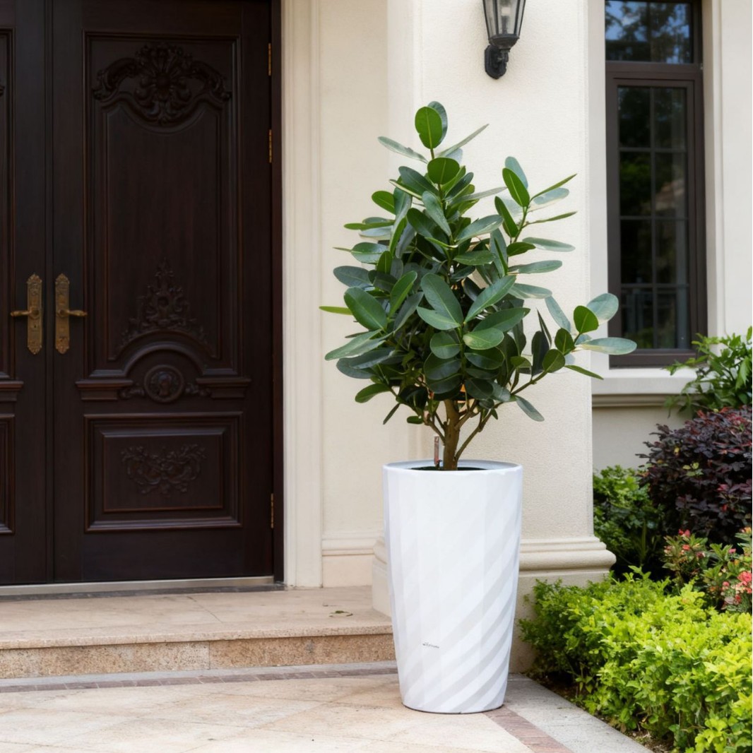 Suministro directo de fábrica auto-absorbente maceta redonda pintura de piso nórdico diamante superficie perezoso auto-absorbente maceta al por mayor