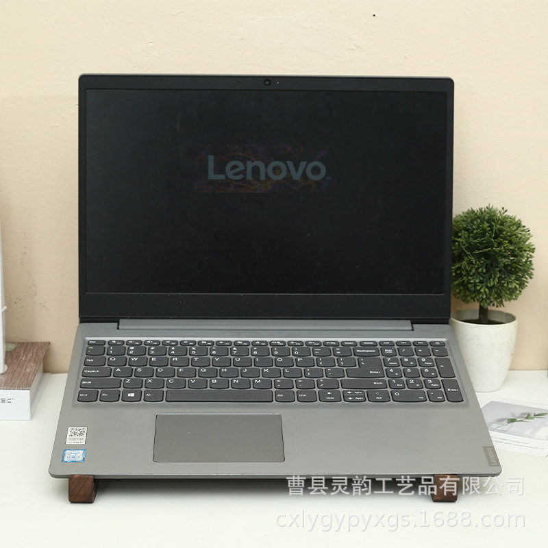 Venta al por mayor de madera maciza estante de refrigeración perezoso artefacto Nogal Negro soporte de computadora portátil altura creciente rack soporte de computadora retráctil