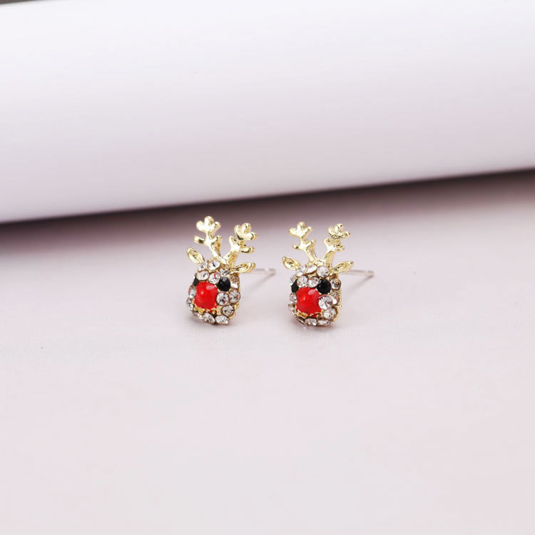 圣诞鹿耳钉