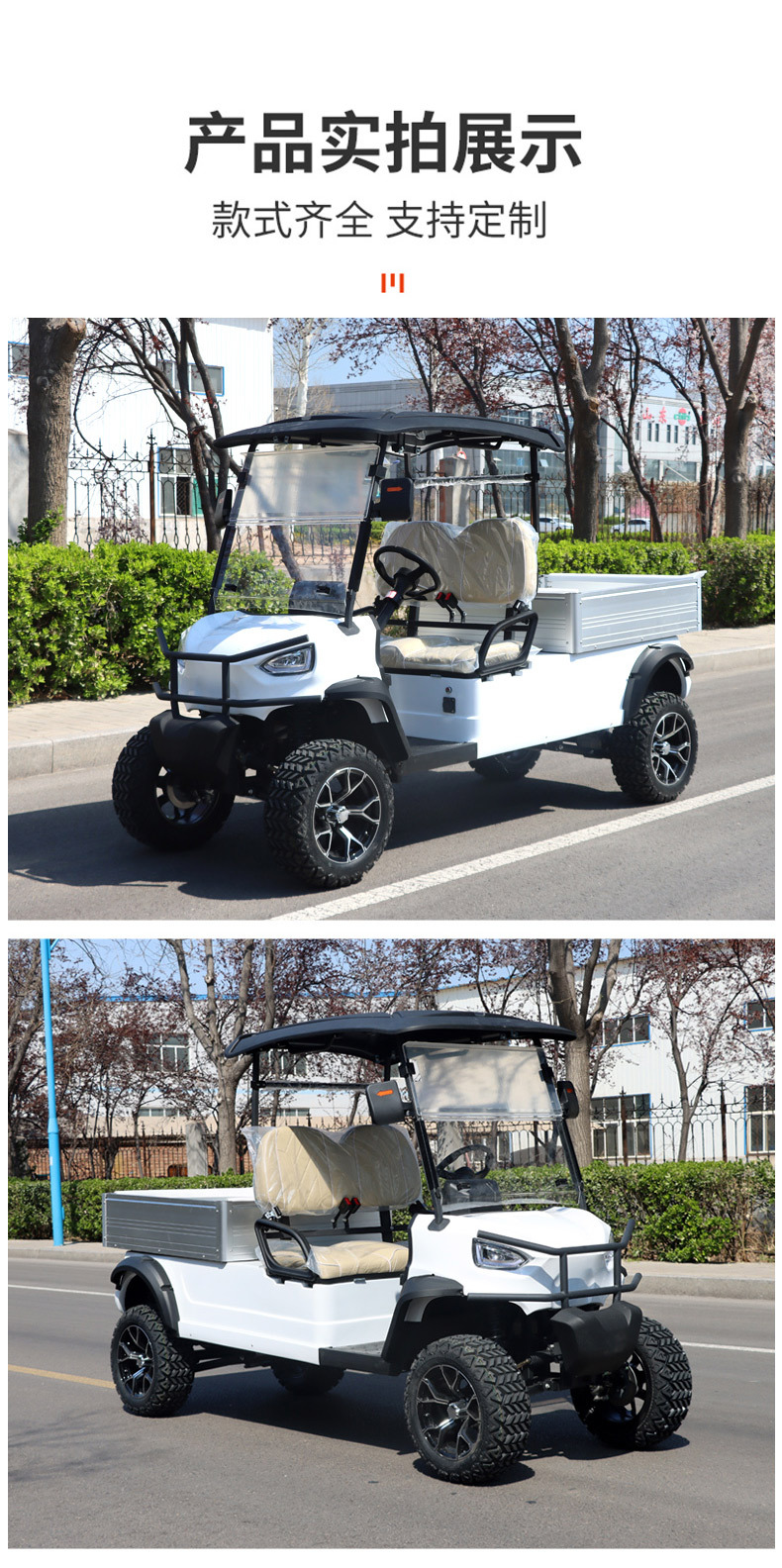 Golf Cart Manufacturer 2-Seater Electric Transport Vehicle Export Golf Cargo Vehicle Hotel 6-Seater Golf Cart