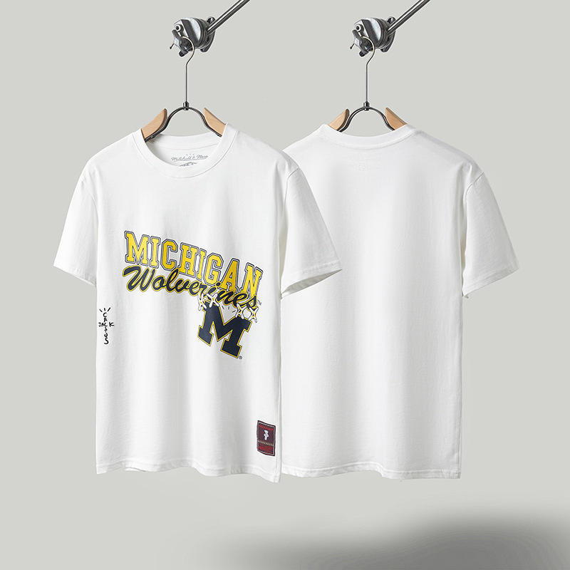 Travis de manga corta M mark Scott pequeño pato amarillo cactus relámpago rap tour TS pareja conjunta camiseta de hip-hop