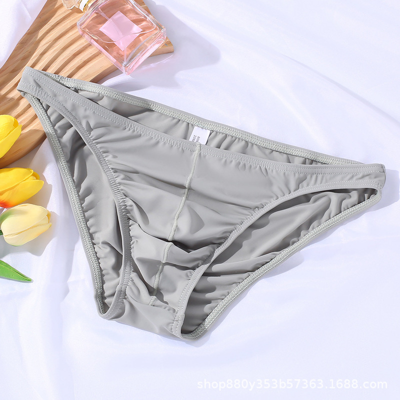 Temu Cross-Border Men's Underwear Ultra-Thin Ice Silk Briefs Men's Sexy Bikini Low-Waist Quick-Drying Temu Cross-Border Men's Underwear Ultra-Thin Ice Silk Briefs Men's Sexy Bikini Low-Waist Quick-Drying