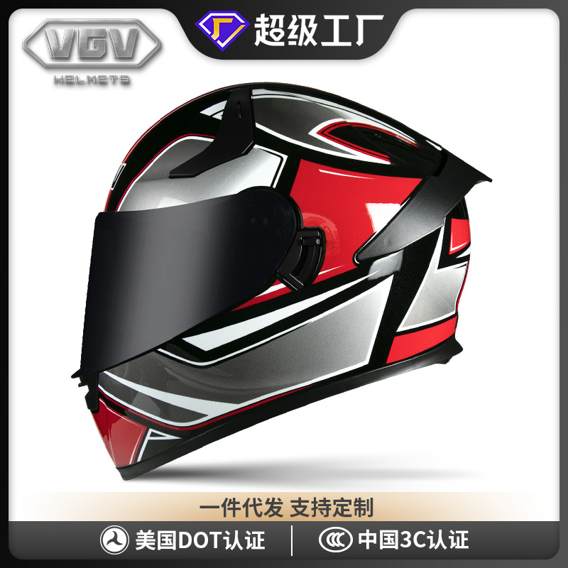 El Comercio exterior exclusivo VGV motocicleta coche eléctrico hombres y mujeres de la motocicleta casco de moda fresco DOT casco completo casco Bluetooth cuatro estaciones