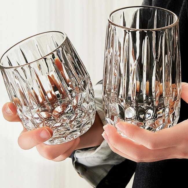 Стеклянная шестиугольная прозрачная чашка для воды, призматическая стеклянная чашка, бытовая чашка для напитков, чашка для сока, пива, бар