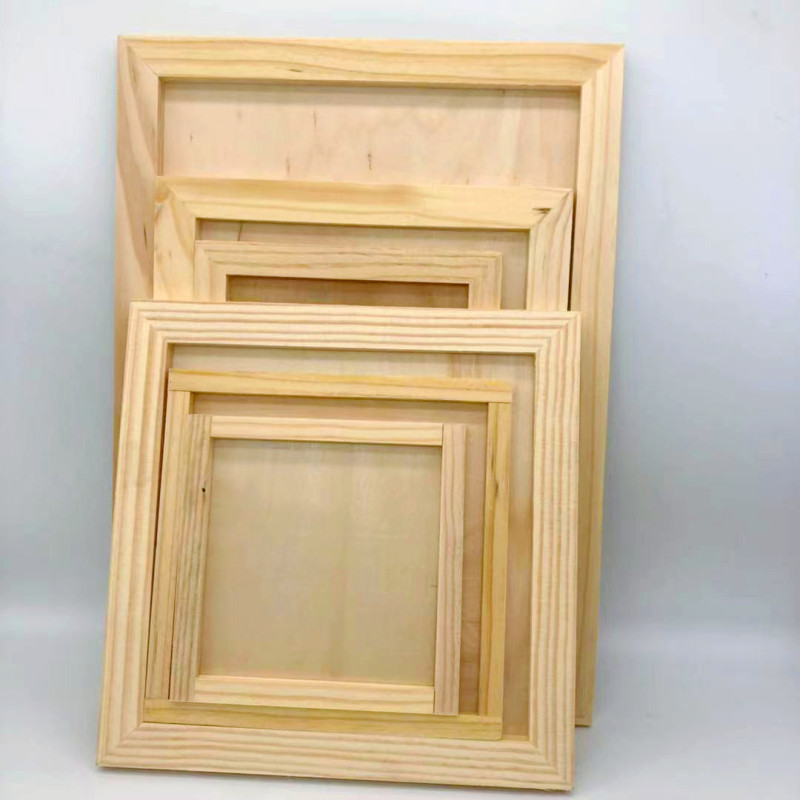 Wholesale children's DIY white wood clay picture frame Studio Art special solid wood oil picture frame Wholesale children's DIY white wood clay picture frame Studio Art special solid wood oil picture frame