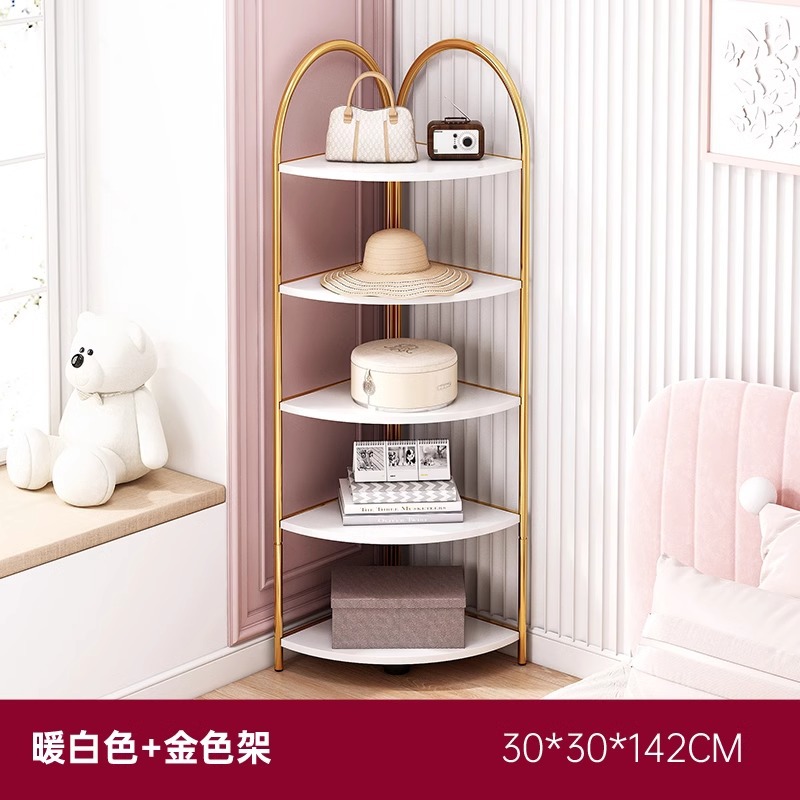 30cm cinco capas de blanco crema + estante dorado; montaje