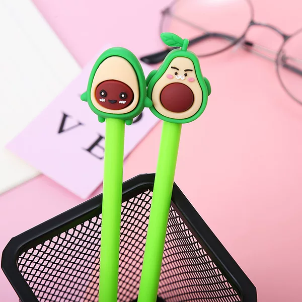 Cute Avocado Shaped Gel Pen Creative Student Water Pen Office Stationery Black Signature Pen Wholesale