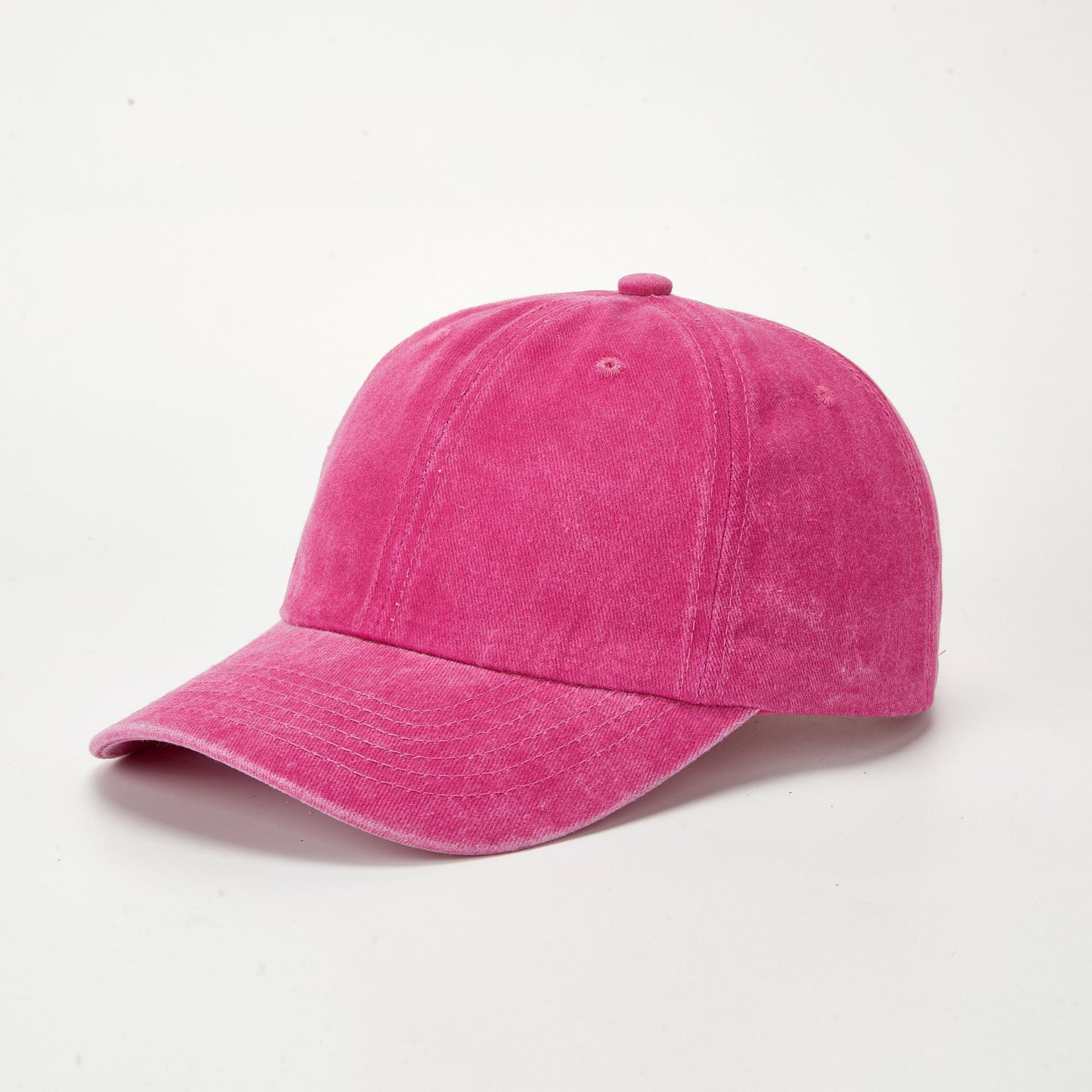 Sombrero de béisbol lavado con agua recubrimiento viejo color sólido blanco sombrero de impresión europea y americana retro sombrero de boca de pato comercio exterior sombrero transfronterizo mujer