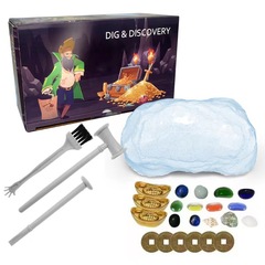 Amber Mermaid Pirate Treasure Children's Archaeological Digging Toy Fossil Girl Treasure Hunting DIY Educational Toy