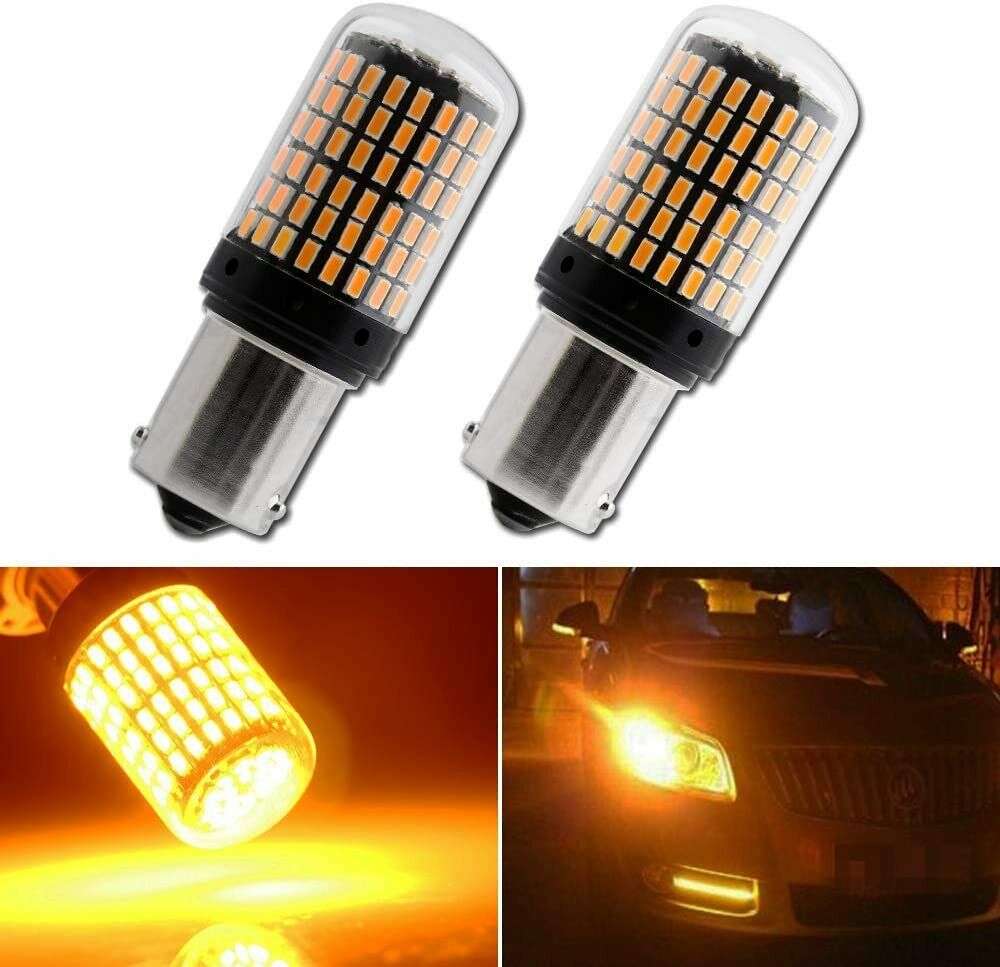 Auto LED luces de dirección luz de esquina 3014 144smd 1156 1157 luz de freno de alto brillo decodificación luz diurna