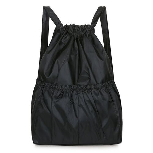 New Drawstring Pocket Large Capacity Backpack Women's Folding Portable Shopping Bag Outdoor Lightweight Travel Bag