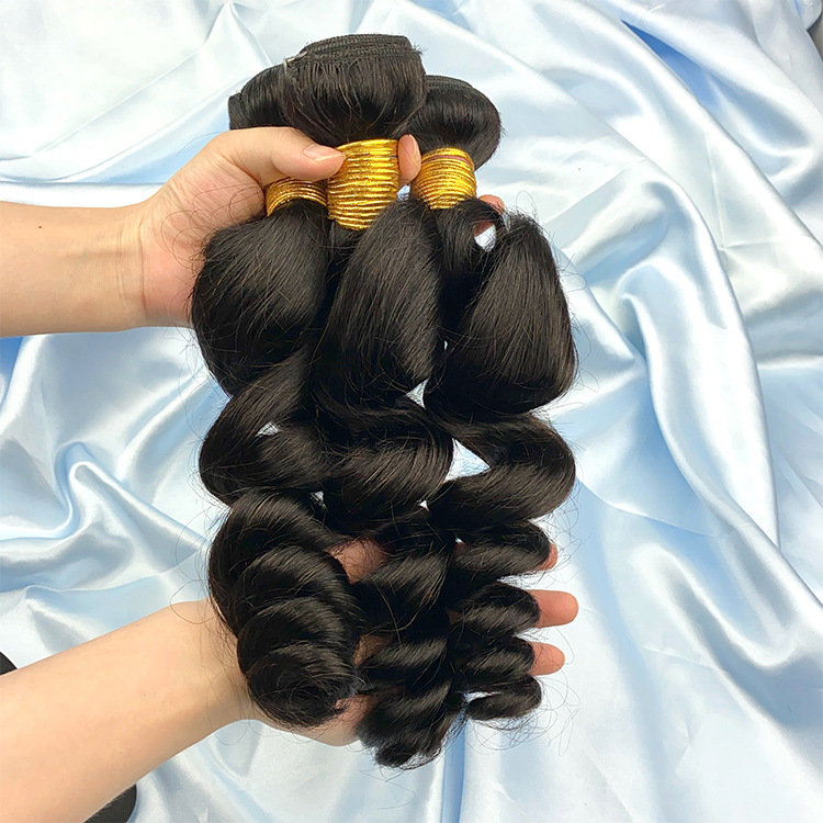 Xuchang real hair weave hair bundle curl...