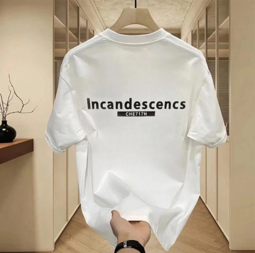 Summer Creative Print Cotton Short-Sleeve T-Shirt for Men, Trendy Rebel Style Half-Sleeve T-shirt, Summer Wear Casual Short-Sleeve Shirt