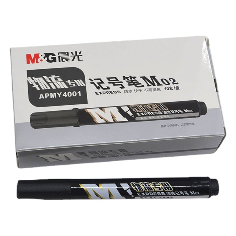 Rotulador, rotulador grande para logística de almacén, rotulador grueso a base de aceite resistente al agua, rotulador pequeño de doble punta para embalaje con línea de gancho.