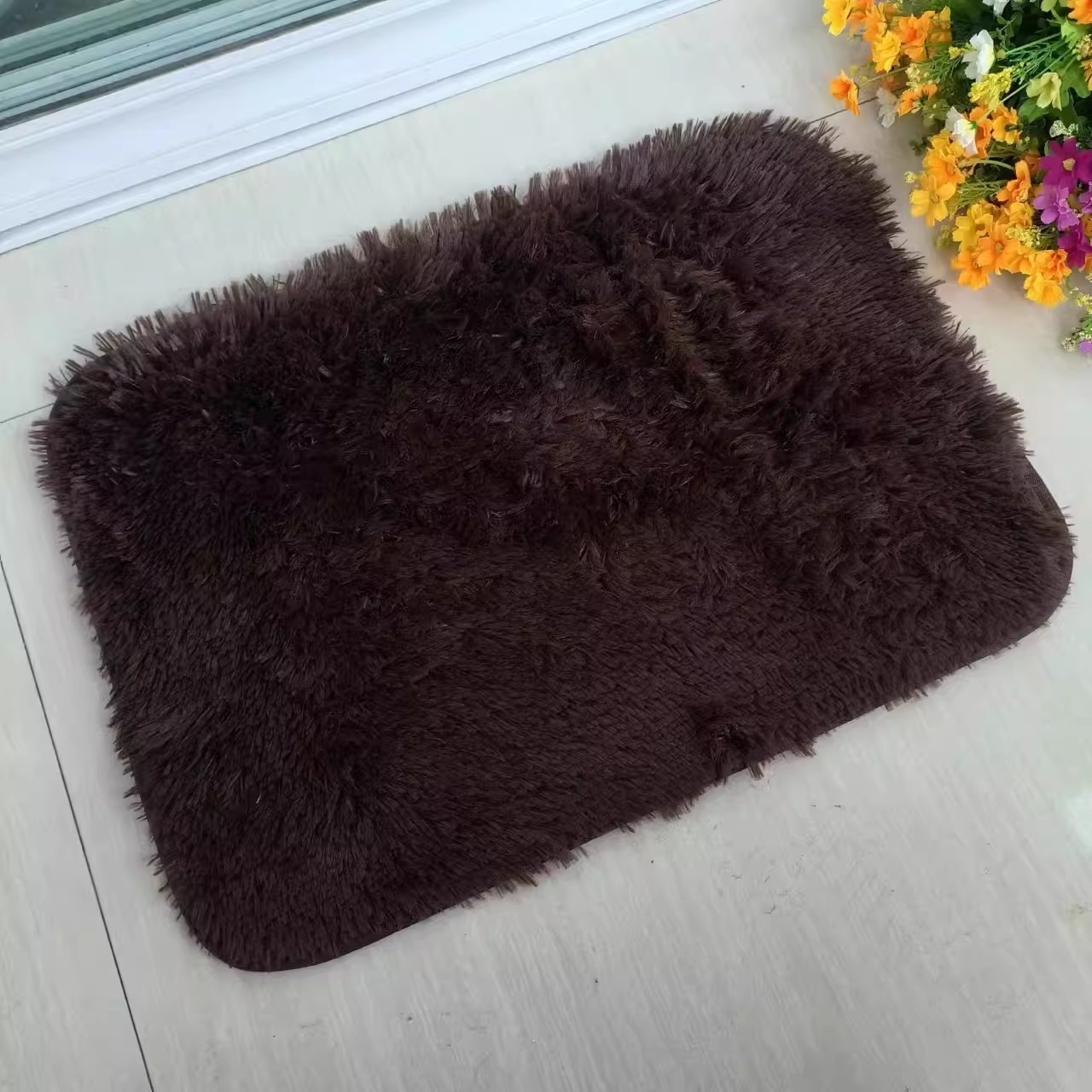 Cross-border Nórdico ins grueso alfombra de pelo larga sala de estar estofada alfombra habitación doméstica mantas al lado de la cama mantas antisucias