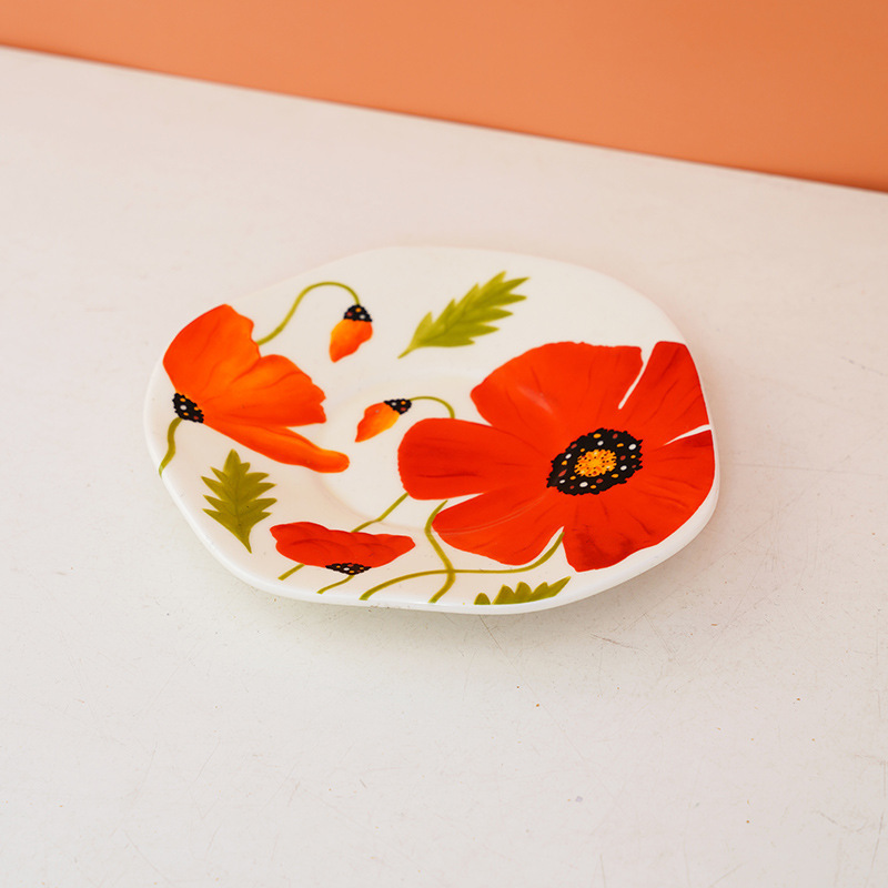 Nuevo estilo coreano juego de tazas y platillos de cerámica pintados a mano taza de café de pareja taza de leche taza de desayuno universal lindo para niños