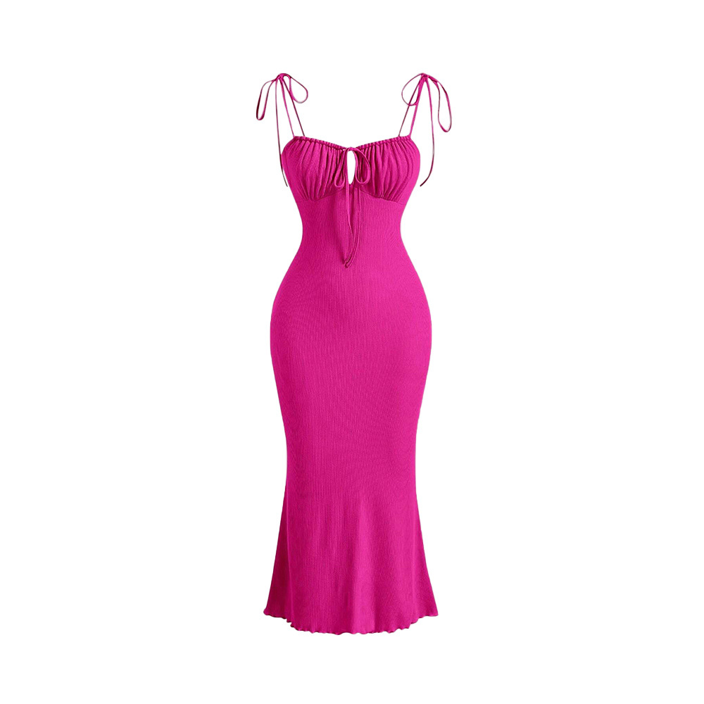 Women's Slim Fit Strappy Maxi Bodycon Dress