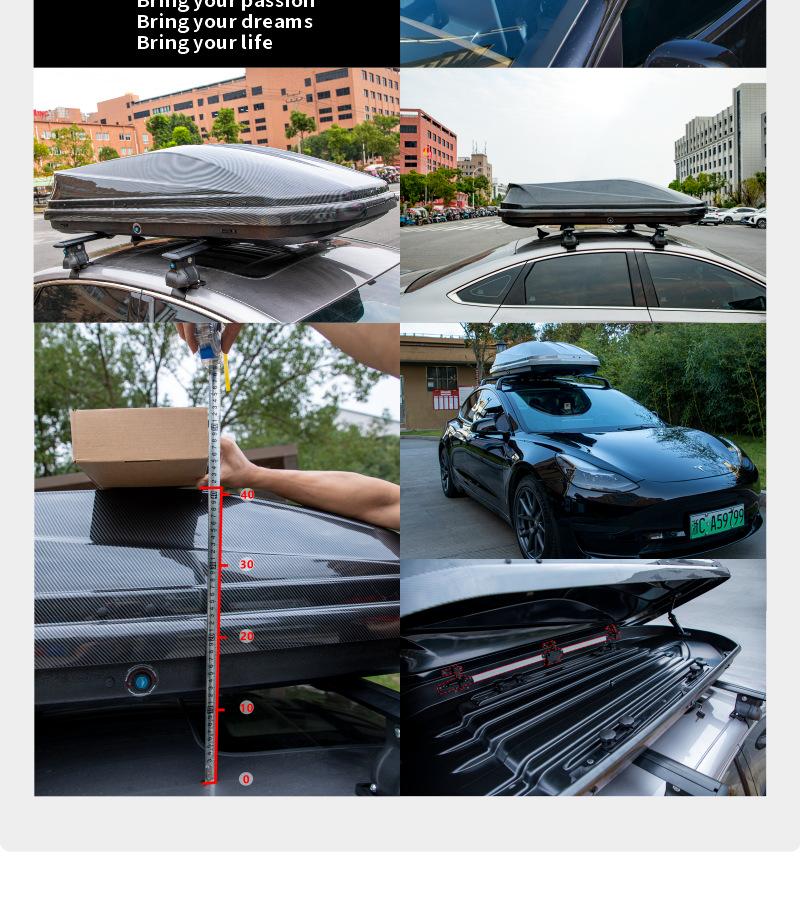 Car Roof Luggage Box SUV Top Carrier Ultra-Thin High Strength
