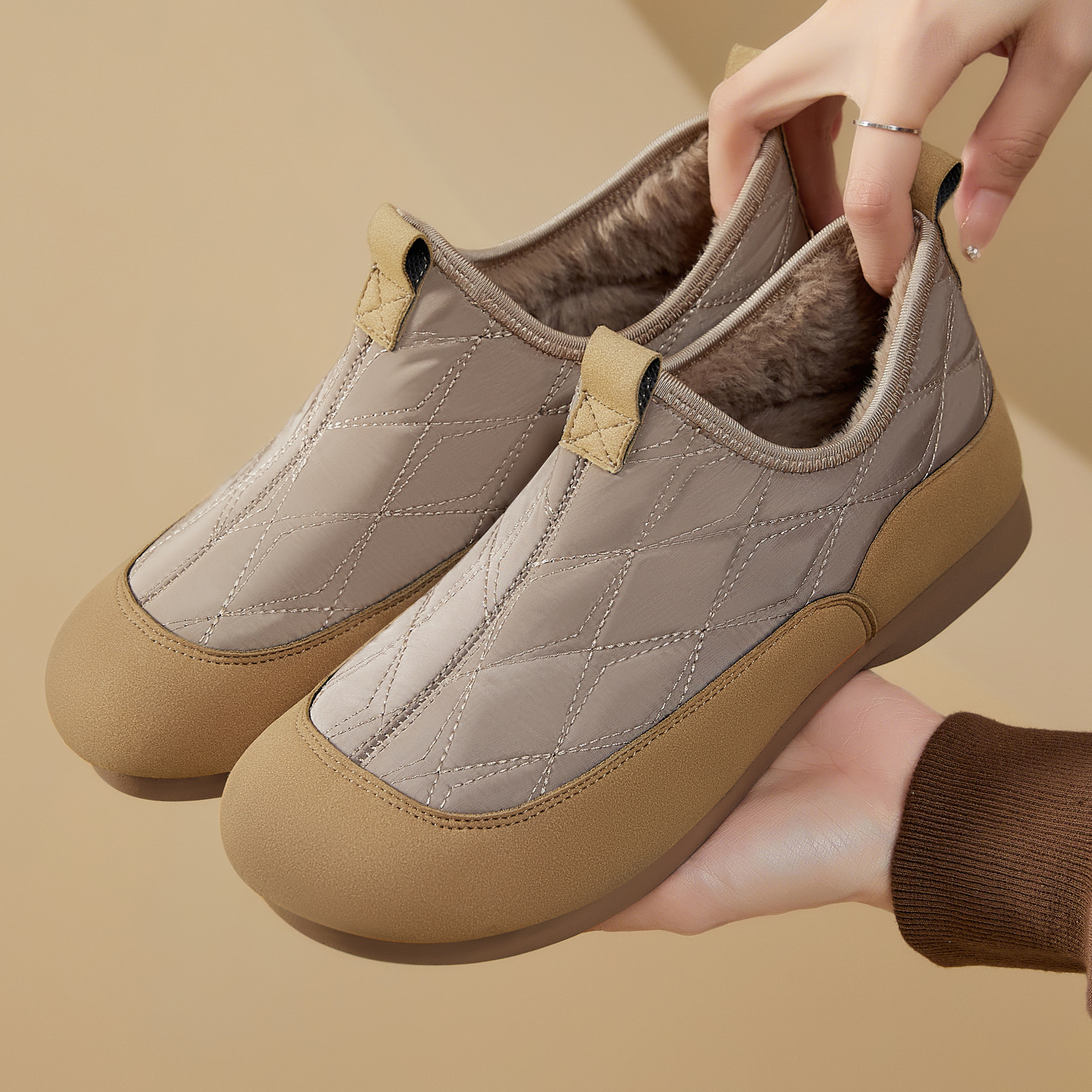 Zapatos de algodón para mujeres 2026 nuevas botas de nieve de invierno más gruesas y cómodas botas de algodón cálidas