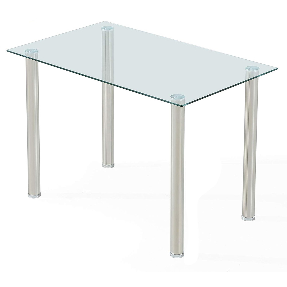 Mesa de comedor de explosión transfronteriza moderna y simple mesa de comedor de vidrio temperado rectangular mesa de comedor de vidrio image 6