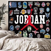NBA球队LOGO海报纸篮球墙贴超大墙纸高清自粘壁纸宿舍装饰贴画