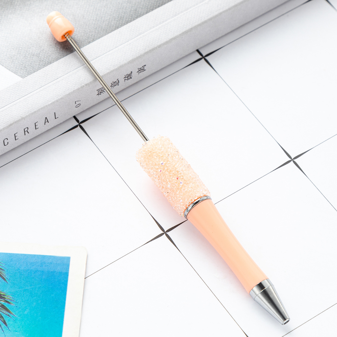 Pluma de cuentas de azúcar de bricolaje creativo Spot al por mayor Gypsophila Rhinestone Pen de parche hecho a mano Pluma de cuentas multicolor