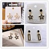 Earrings heart shaped, fashionable trend silver needle, internet celebrity, silver 925 sample, wholesale