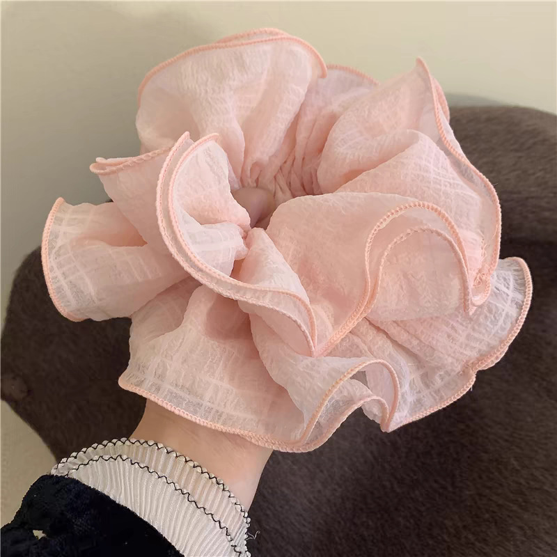 핑크 레이스 주름