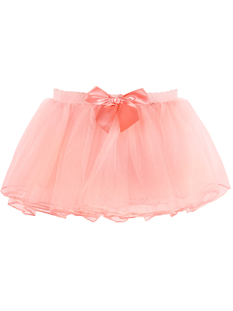 Falda de baile para niños de ala ancha elástica de cuatro capas de malla Princesa pettiskirt Ballet vestido de rendimiento