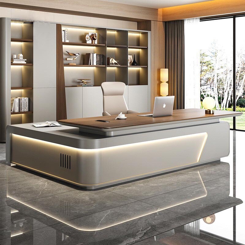 Boss Desk Office Desk Modern Simple High-End E0 Environmentally Friendly President Desk Chairman Office Office Furniture Combination
