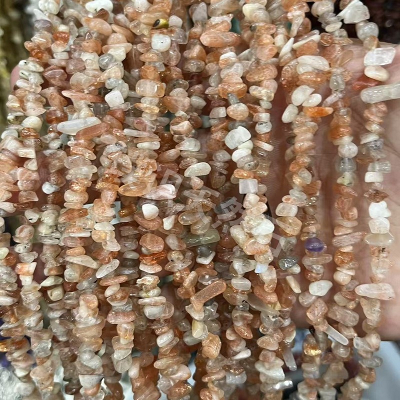 3-5mm天然水晶原石碎石打孔随形石消磁石散珠DIY饰品配件厂家批发|undefined
