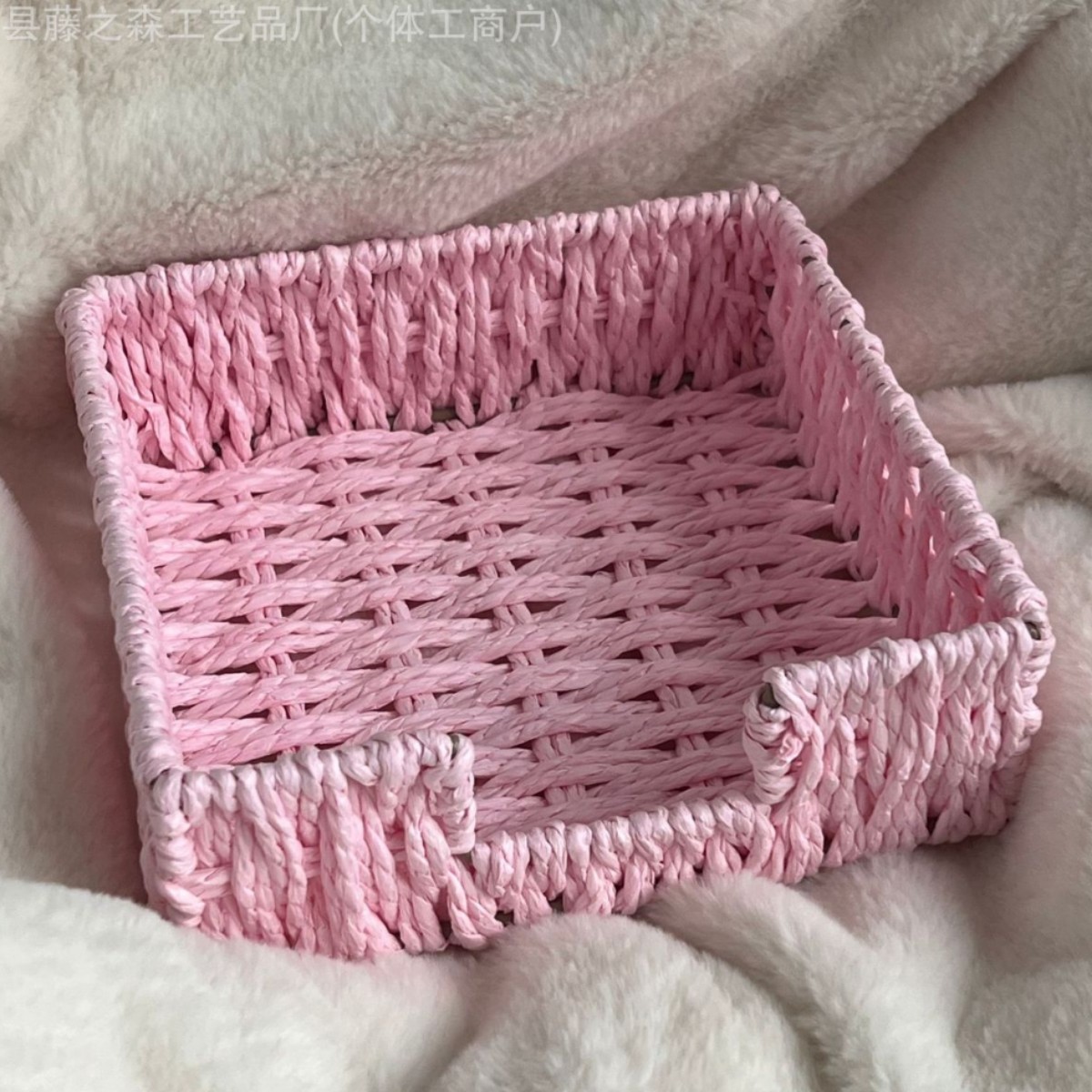 Caja de pañuelos Caja de almacenamiento al por mayor de exportación de paja de calabaza Nueva canasta de ins Sala de estar Comida de entrada Función de entrega japonesa