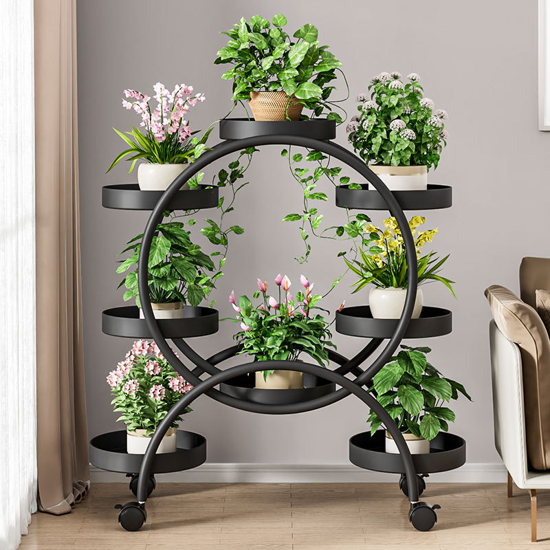 升级黑色-加粗加厚8盆【送万向轮】✓☆