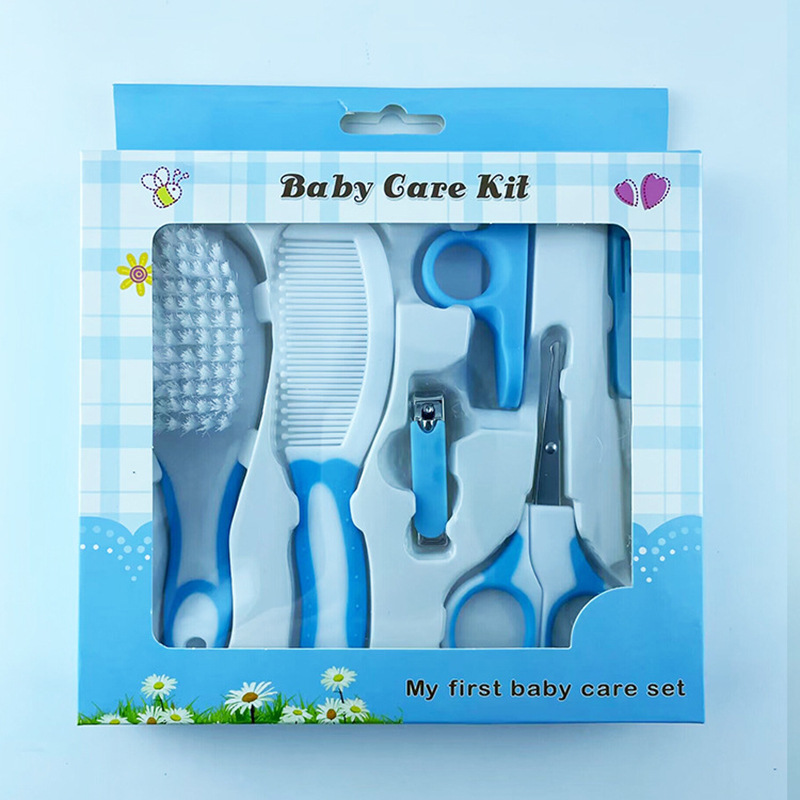 Kit de cuidado para recién nacidos de 10 piezas con aspirador nasal y cortaúñas, para higiene del bebé, mayorista