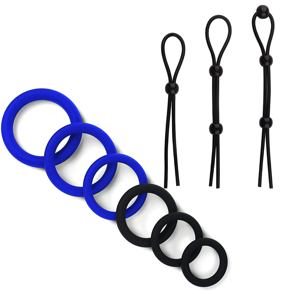 Anillo de bloqueo masculino anillo de prepucio anillo de silicona anillo de pene coqueteo sexual adulto productos sexuales fábrica directa