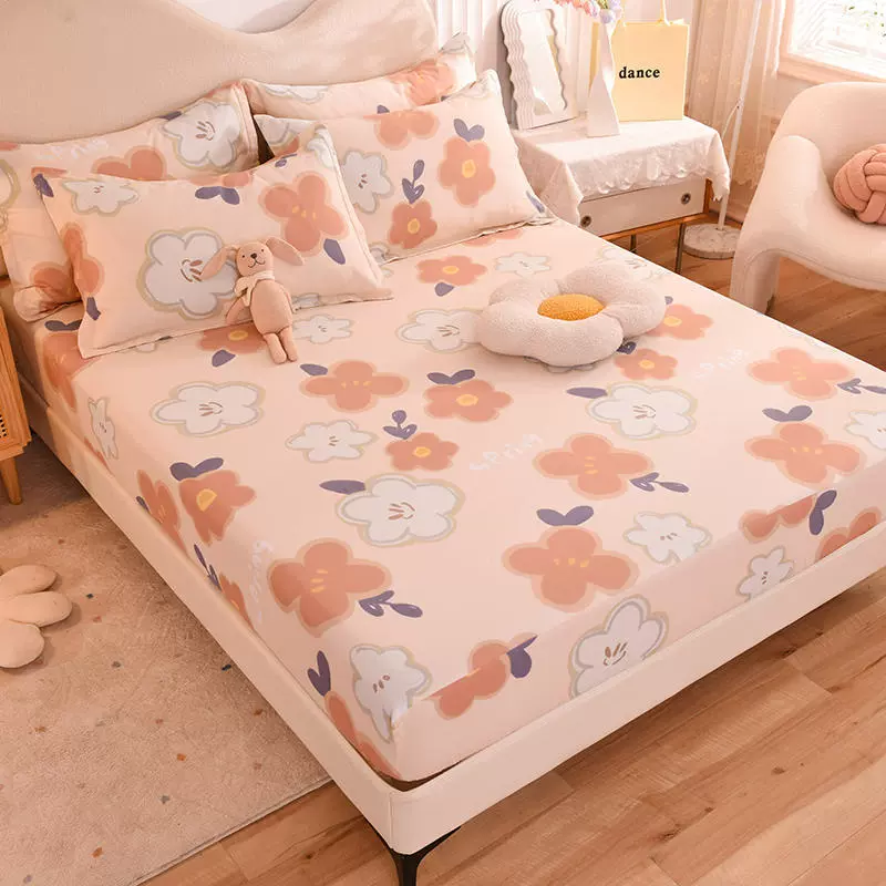Cotton sheet, fresh bedspread, non-slip mattress, protective case