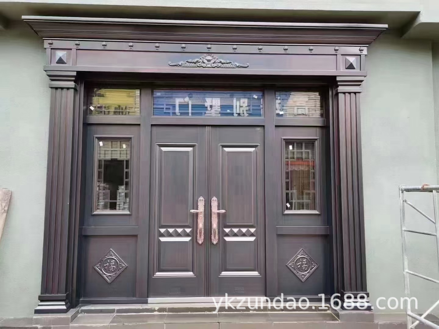 锌合金四开别墅玻璃大门