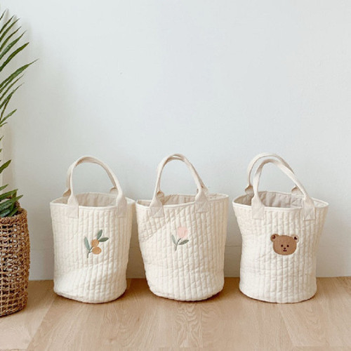 Export to South Korea Mommy Bag for Infants and Toddlers Stroller Attachment Bottle Diaper Maternity Bag Cotton Hand-held Water Bucket Storage Bag