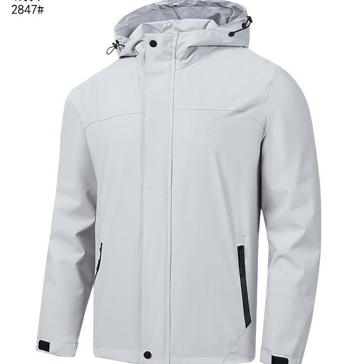 Foreign Trade Spring & Fall Outdoor Sports and Leisure Windbreaker Hooded Breathable and Wear-Resistant Jacket North Face Embroidered Logo Mountaineering Jacket