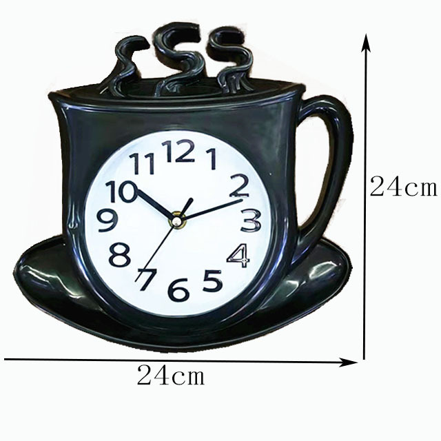 Reloj de pared moderno con diseño cartoon retro - Movimiento de cuarzo silencioso con segundos continuos - Fuente clara - Para decoración personalizada