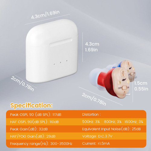 Cross-border new product TWS magnetic wireless charging box hearing aid English foreign trade version factory direct sale
