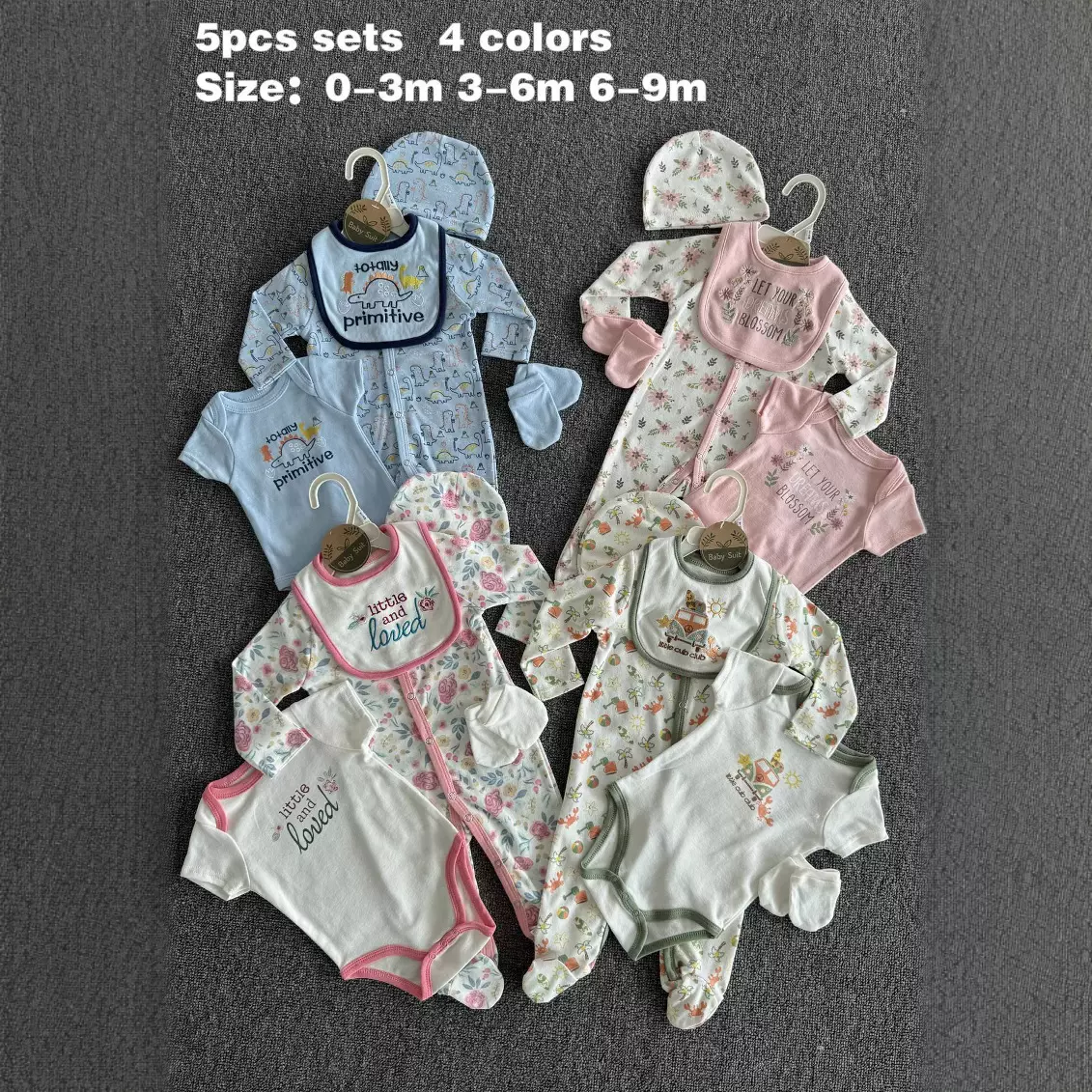 厂家批发新生儿连体衣三角哈衣宝宝包屁长袖爬服春夏婴儿衣服