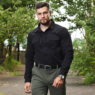 [Big Sale] Hanye Outdoor Tactical Shirt Moisture-Absorbent Quick-Drying Shirt Urban Special Service Casual Spring and Autumn Business Long Sleeve