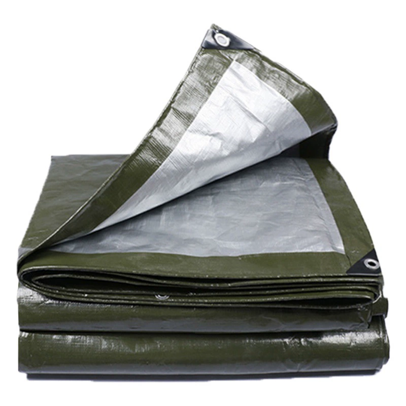 Брезент Армия Зеленый Серебряный брезент цвет полосатый ткань Навес ткань тканые сарай ткань брезент PE брезент