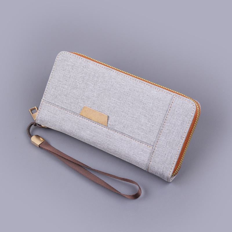 Bolso de lona de hombre bolso de mano de hombre bolso de mano de jeans empalmado estilo nacional nueva pulsera bolso de teléfono móvil hombre 12 tarjetas